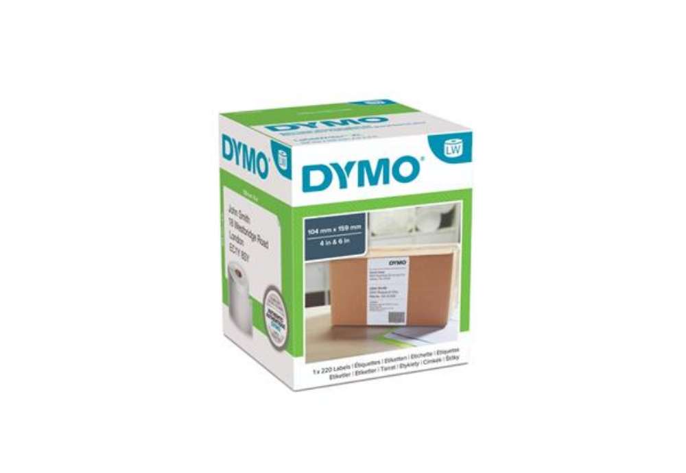 Immagine di Rotolo da 220 etichette Dymo LabelWriter Ship XL 104x159mm bianco S0904980