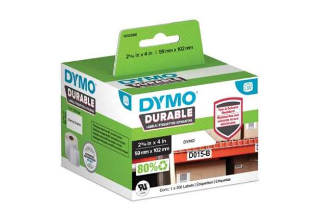 Immagine di Rotolo da 300 etichette Dymo LabelWriter durable multiuso 102x59 mm bianco 2112290