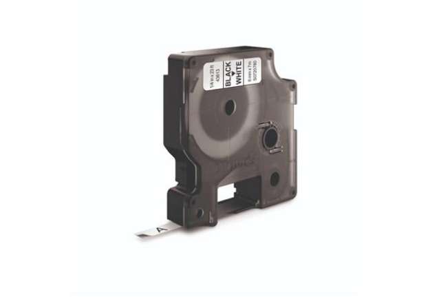 Immagine di Nastro per etichettatrici Dymo D1 6 mm x 7 m nero/bianco S0720780