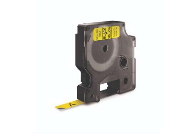 Immagine di Nastro per etichettatrici Dymo D1 9 mm x 7 m nero/giallo S0720730