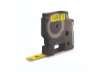 Immagine di Nastro per etichettatrici Dymo D1 12 mm x 7 m nero/giallo S0720580