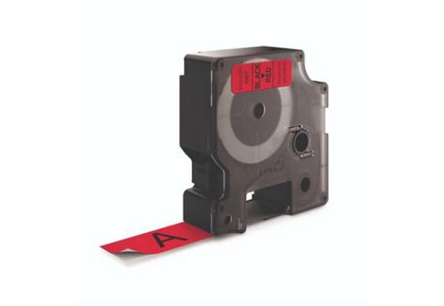 Immagine di Nastro per etichettatrici Dymo D1 19 mm x 7 m nero/rosso S0720870