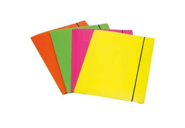 Immagine di Cartellina a 3 lembi Leonardi cordonatura multipla con elastico A4 assortiti  conf. da 4 - 1028001
