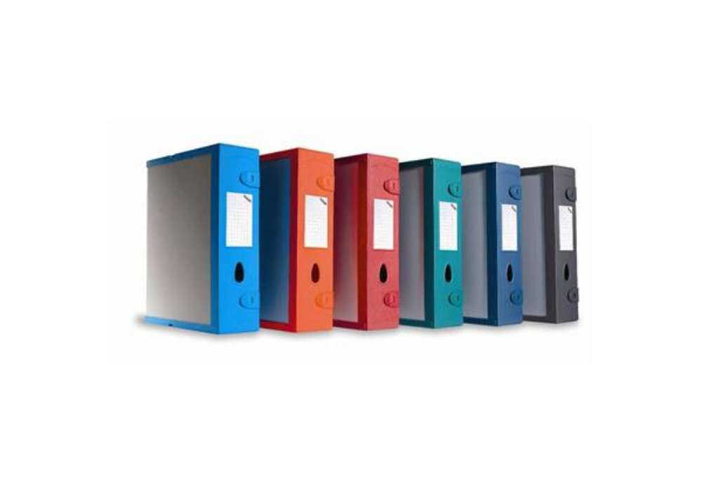 Immagine di Scatola archivio LEONARDI Combi Box E500 dorso 9 cm blu navy - 29,8x36,2 cm E500BN