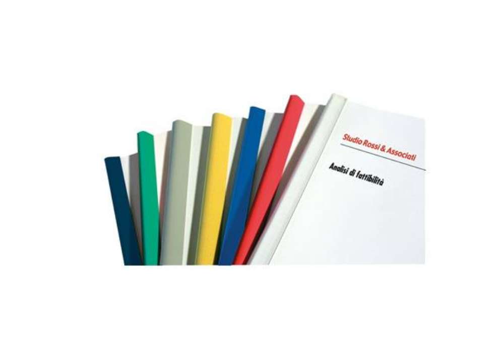 Immagine di Dorsi plastici Leonardi per rilegatura senza macchine 29,7 cm diam.16 mm rosso in conf. da 25 - D116