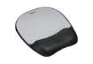 Immagine di Tappetino mouse con poggiapolsi FELLOWES Memory Foam - argento 27,6x23,2x3,2 cm - 9175801