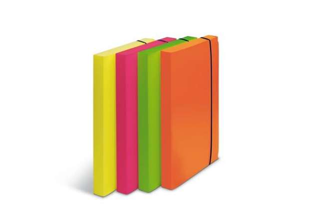 Immagine di Scatole portaprogetti Leonardi Fluo dorso 3 cm PPL assortiti conf.4 - 1028101