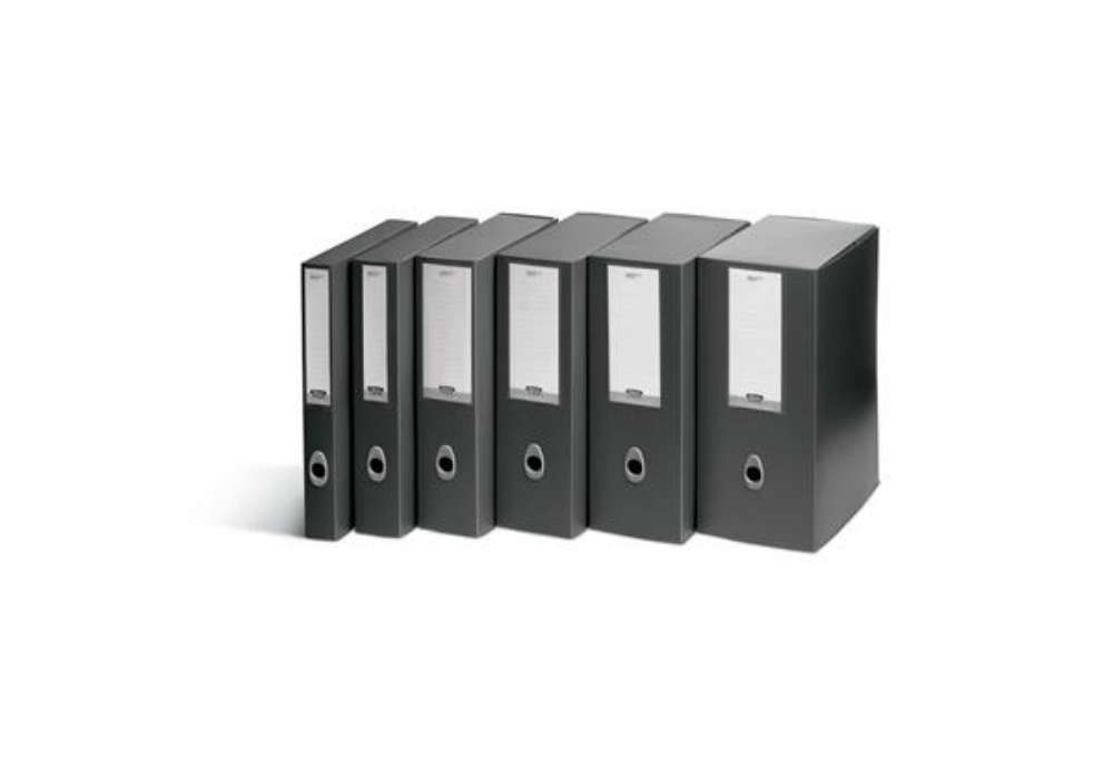 Immagine di Scatola portaprogetti LEONARDI Plus VIP 25,5x35,5 cm PPL antracite dorso 12 cm 1007401