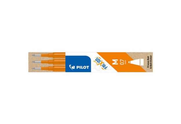 Immagine di Refill penne a sfera Pilot Frixion Ball e Clicker 0,7 mm arancio Set 3 pezzi - 006647