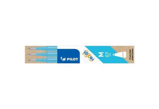 Immagine di Refill penne a sfera Pilot Frixion Ball e Clicker 0,7 mm azzurro Set 3 pezzi - 006645