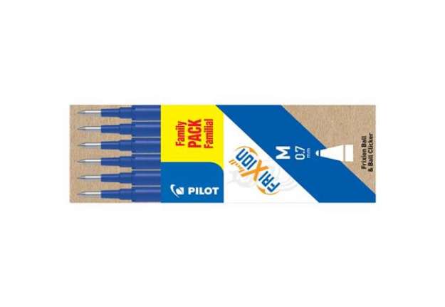 Immagine di Refill sfera Pilot Frixion Ball e Clicker  0,7 mm blu Conf. 6 pezzi - 006643