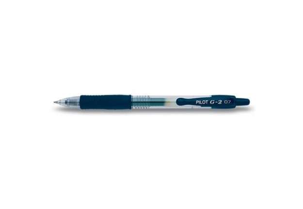 Immagine di Penna gel a scatto Pilot G-2 0,7 mm blu scuro 001489