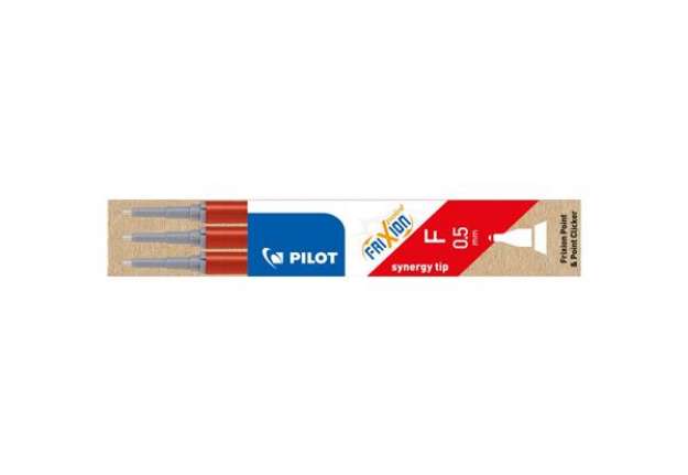 Immagine di Refill sfera Pilot Frixion Point Clicker  0,5 mm rosso set da 3 - 006422