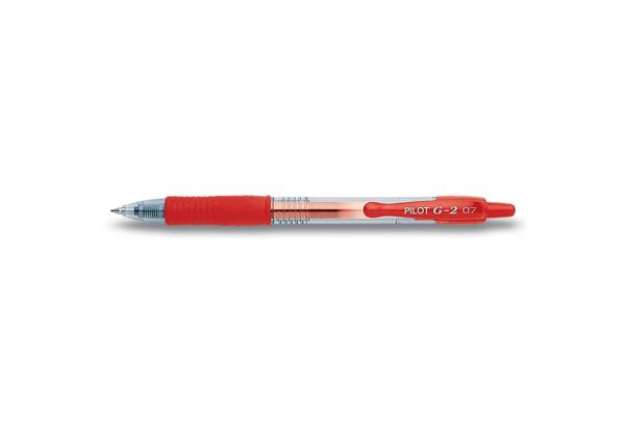 Immagine di Penna gel a scatto Pilot G-2 0,7 mm rosso 001522