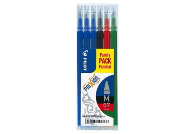Immagine di Refill Pilot Frixion Ball Family Pack assortiti 0,7 mm Conf. 6 pezzi - 006649