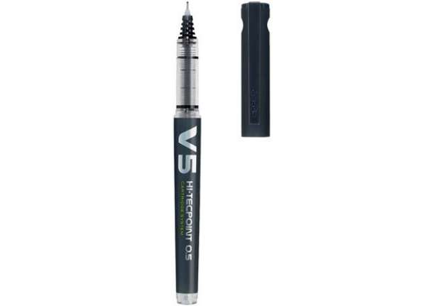 Immagine di Penna roller ricaricabile a inchiostro liquido Pilot HI-TECPOINT V5 Begreen 0,5 mm nero - 040325