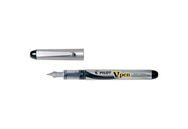 Immagine di Penna stilografica usa e getta Pilot V-Pen Silver M nero tratto 0,5 mm 007570