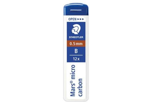 Immagine di Astuccio 12 mine sottili B Staedtler Mars Micro Carbon 250 0,5 mm - 250 05-B