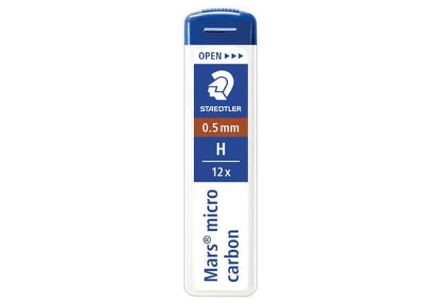 Immagine di Astuccio 12 mine sottili H Staedtler Mars Micro Carbon 250 0,5 mm - 250 05-H