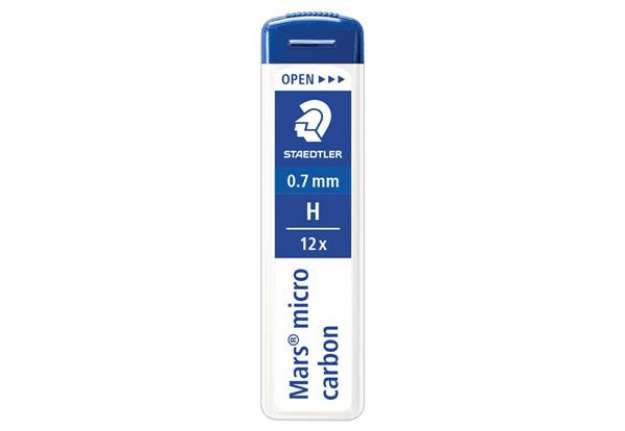 Immagine di Astuccio 12 mine sottili H Staedtler Mars Micro Carbon 250 0,7 mm - 250 07-H