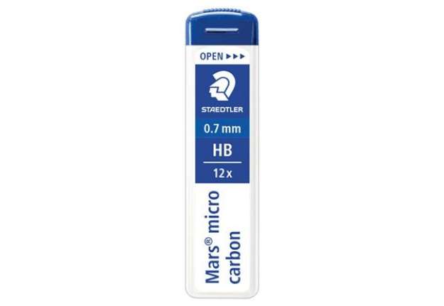 Immagine di Astuccio 12 mine sottili HB Staedtler Mars Micro Carbon 250 0,7 mm - 250 07-HB