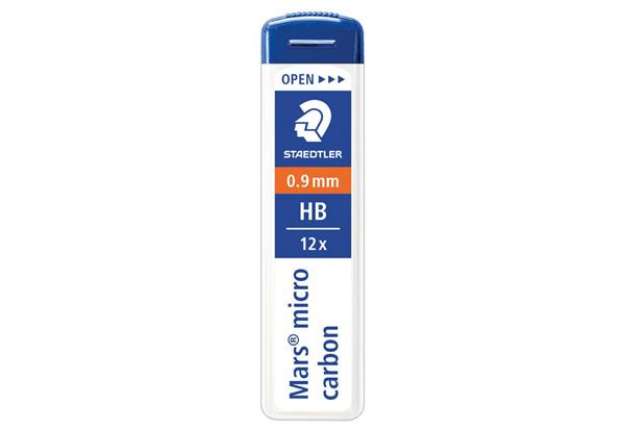 Immagine di Astuccio 12 mine sottili HB Staedtler Mars Micro Carbon 250 0,9 mm - 250 09-HB
