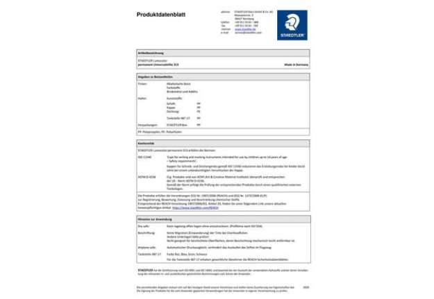 Immagine di Penna a punta sintetica Staedtler Lumocolor permanent pen 313 S blu 313-3
