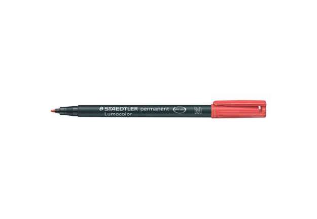 Immagine di Penna a punta sintetica Staedtler Lumocolor permanent pen 317 M rosso 317-2