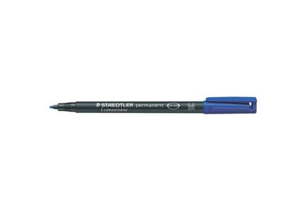 Immagine di Penna a punta sintetica Staedtler Lumocolor permanent pen 317 M blu 317-3