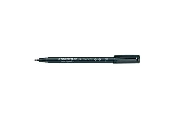 Immagine di Penna a punta sintetica Staedtler Lumocolor permanent pen 318 F nero 318-9