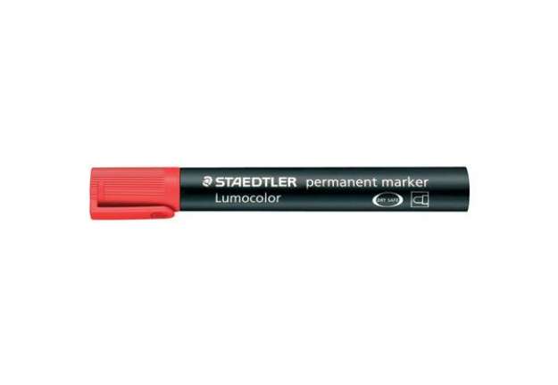 Immagine di Marcatore permanente punta tonda Staedtler Lumocolor permanent marker 352 2 mm rosso - 352-2