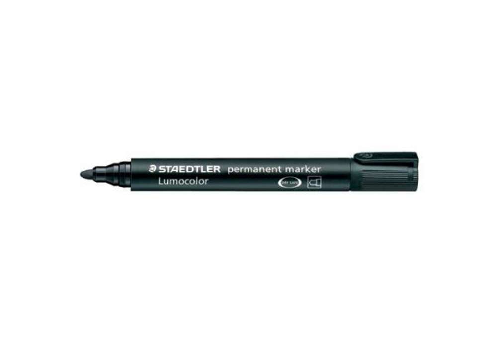Immagine di Marcatore permanente punta tonda Staedtler Lumocolor permanent marker 352 2 mm nero - 352-9