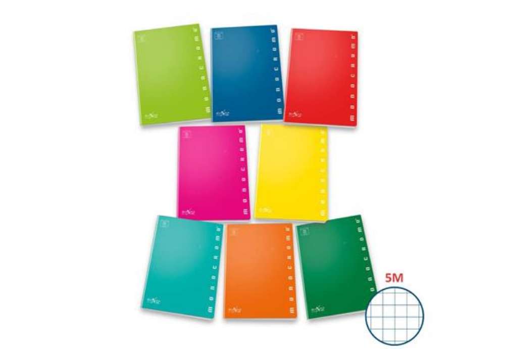 Immagine di Maxi quaderno Pigna Monocromo A4 - 100 g/m² - 38 ff - 5M - colori assortiti - 02298885M