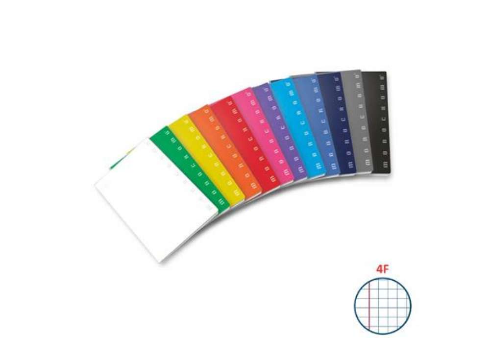 Immagine di Maxi quaderno Pigna Monocromo A4 - 80 g/m² - 42 ff - 4F - assortiti - 02298874F