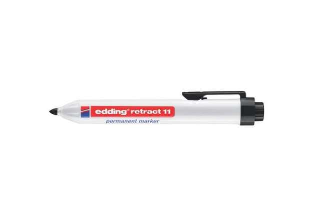 Immagine di Marcatore permanente edding Retract 11 punta conica 1,5-3 mm nero E-11 001
