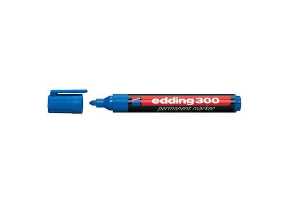 Immagine di Marcatore permanente edding 300 punta tonda 1,5-3 mm blu E-300 003