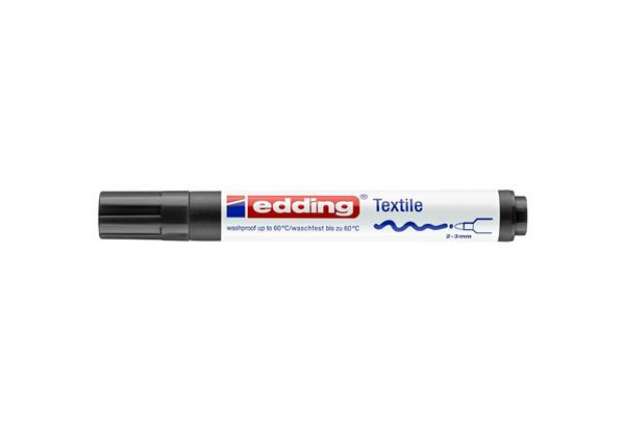 Immagine di Marcatore per tessuti edding 4500 punta conica 2-3 mm nero E-4500 001