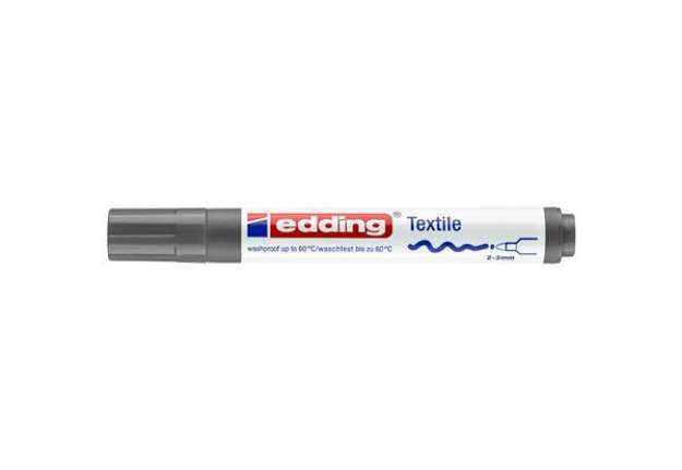 Immagine di Marcatore per tessuti edding 4500 punta conica 2-3 mm grigio E-4500 012