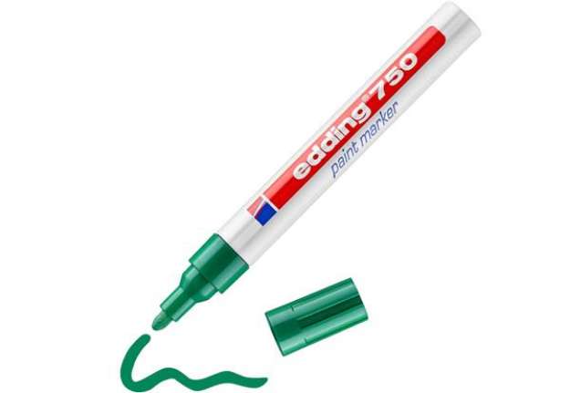 Immagine di Marcatore a vernice edding 750 punta conica 2-4 mm verde E-750 004