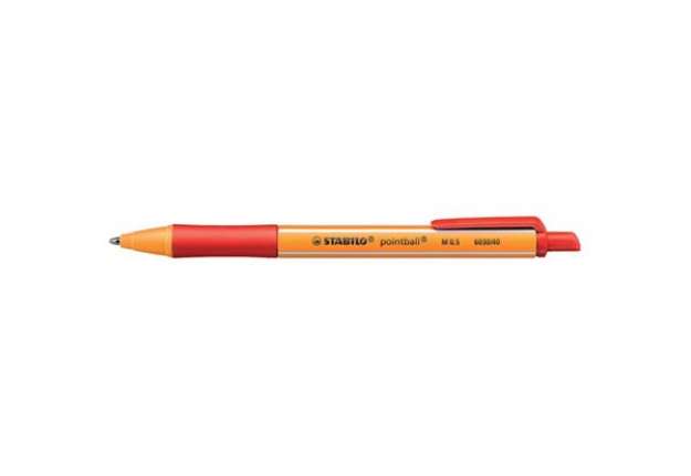 Immagine di Penna a sfera a scatto Stabilo Pointball  0,5 mm rosso 6030/40