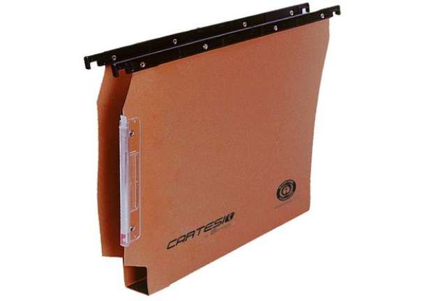 Immagine di Cartelle sospese laterali per armadi CARTESIO 33 cm fondo U 3 cm arancio Conf. 50 pezzi - 114 F BETA