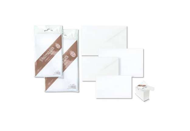 Immagine di Biglietti con busta Ellebi - Sadoch Dalmazia ''formato 9'' 9x14 cm bianco Conf. 10 pezzi - 8039
