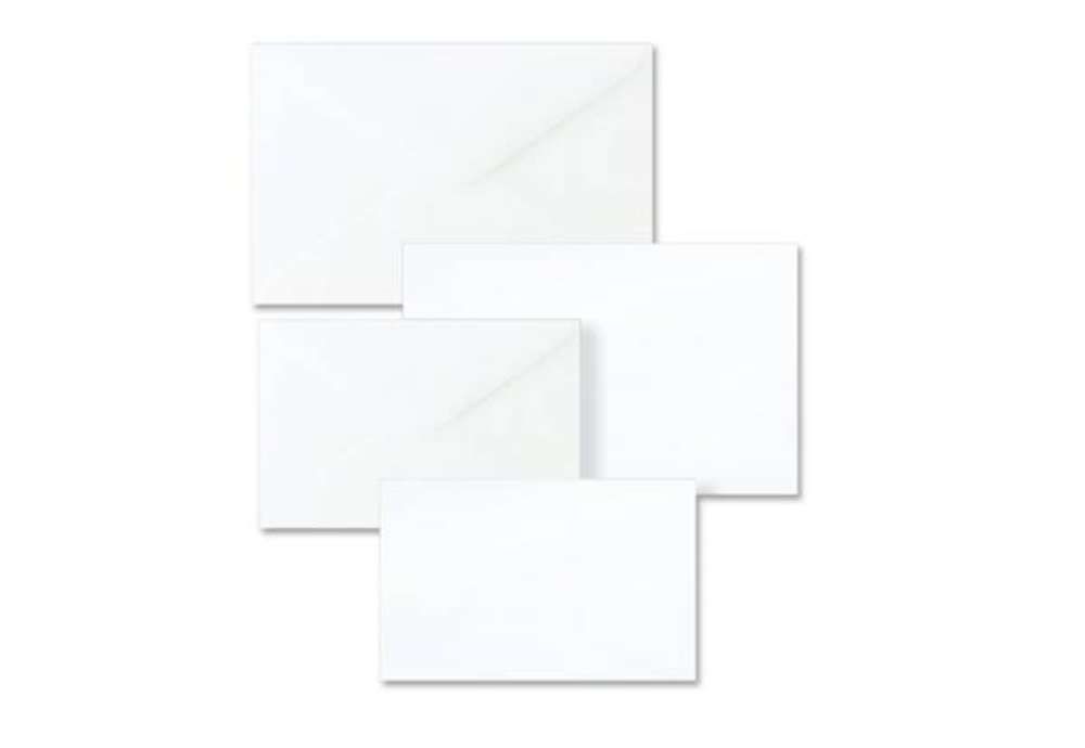 Immagine di Biglietti con busta Ellebi - Sadoch Dalmazia ''formato 4'' 7,5x11 cm bianco Conf. 100 pezzi - 8304