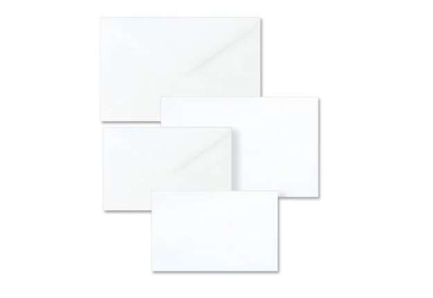 Immagine di Biglietti con busta Ellebi - Sadoch Dalmazia ''formato 4'' 7,5x11 cm bianco Conf. 100 pezzi - 8304