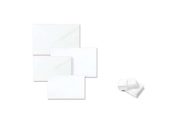 Immagine di Biglietti con buste Ellebi - Sadoch Dalmazia ''formato 9'' 9x14 cm bianco Conf. 100 pezzi - 8309
