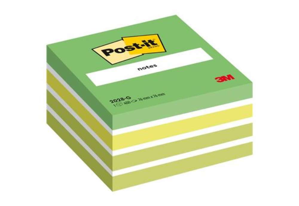 Immagine di Foglietti riposizionabili Post-it® Notes Cubo Neon 76x76 mm assortiti 450 ff 2028-G