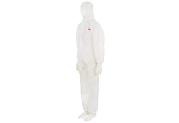 Immagine di Tuta da lavoro di protezione 3M colore bianco con pannello posteriore verde bianco-verde 2XL - 4520