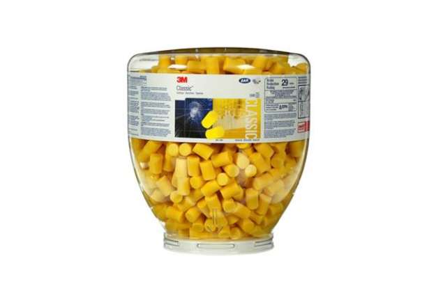 Immagine di Inserti auricolari 3M affusolati E-A-R™ Classic giallo boccione da 500 paia - PD-01-001