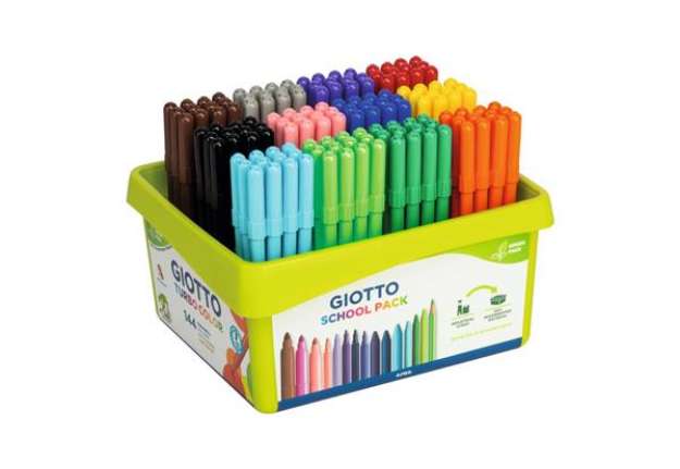 Immagine di Pennarelli GIOTTO Turbo Color punta fine 2,8 mm assortiti Schoolpack da 144 - F523800