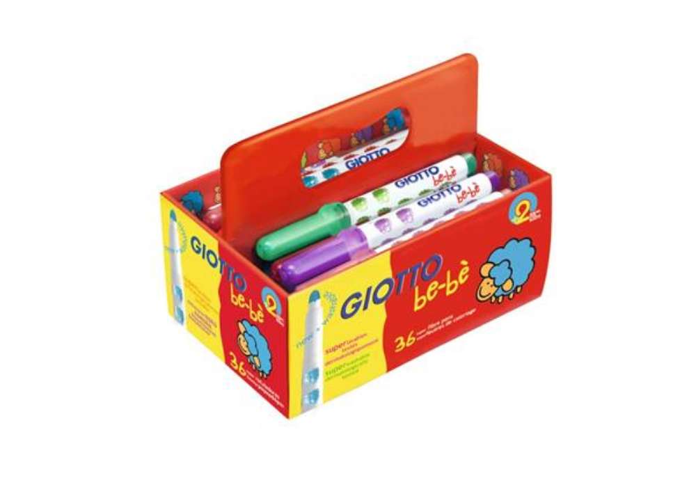 Immagine di Superpennarelli GIOTTO be-bè punta super resistente 5 mm assortiti Schoolpack da 36 - F461200